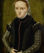 Catharina Van Hemessen (1528-1588), Portrait of a woman, probably a self-portrait, 1548, 24 cm x 17 cm, Rijksmuseum, Amsterdam. Copyright: Catharina van Hemessen, Public domain, via Wikimedia Commons