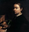 Sofonisba Anguissola (c. 1532-1625), Self-Portrait Playing the Spinet, 1556-57, Museo Nazionale di Capodimonte, Naples, Italy. Copyright Web Gallery of Art