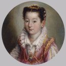 Lavinia Fontana (1552-1614), Portrait of a Girl, 1580-83, Oil on metal, diameter 10 cm, Private collection. Copyright: Web Gallery of Art