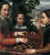 Sofonisba Anguissola (c. 1532-1625), Portrait of the Artist's Sisters Playing Chess, 1555, Muzeum Narodowe, Poznan, Poland. Copyright: Web Gallery of Art